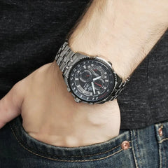 Casio Edifice Men Chronograph Watch - Silver Black | EF-558D-1AVUDF