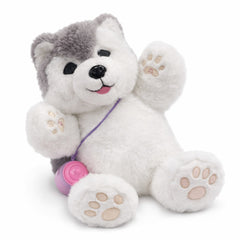 Brown and White Recording Puppy Plush with Bottle | ALBL-354