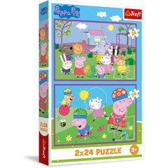 Trefl Puzzle 2 في 1 Peppa Pig - قطعتان 24 | 34435
