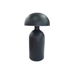 SK Black Modern Rechargeable Mushroom Table Lamp 23cm with Touch Control | SK195143