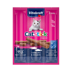 Vitakraft CatStick 3 Classic Soft Sticks With Cod and Pollock Fish 18g | ST-18-COD-CF