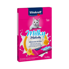 Vitakraft Milky Melody Lickable Creamy Tubes With Cheese 7 Tubes x 10g | M-MILK-7-C