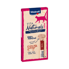Vitakraft Vita Naturals Lickable Liquid Treat Tubes With Beef 5 Tubes x 15g | N-5-B