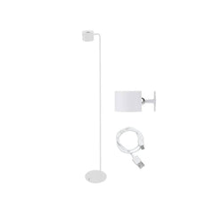 Beper Floor And Table Rechargeable Lamp, Height Adjustable, Wall Accessory, USB Cable Included, Touch Switch On - White | P201UTP305