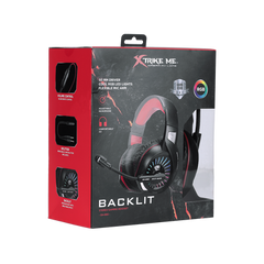 XTRIKE Gaming Headset with RGB light GH-890 and noise reduction for Smartphone, PC, PS4, Xbox One, cable 2.2m