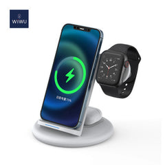 WIWU 15W Power Air 3in1 Wireless Charger - White
