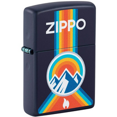 Zippo Outdoor Logo Navy Matte Windproof Lighter | 48639
