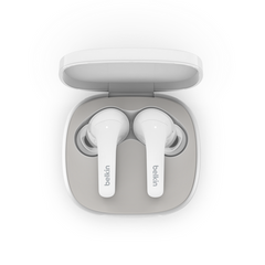 Belkin SoundForm Flow Noise Cancelling Earbuds, White| AUC006BTWH