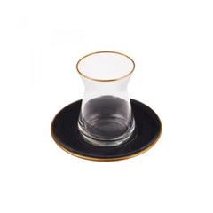 Karaca Retro Anthracite Set of 6 Tea Cups 50ML | 153.03.06.1589