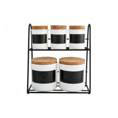 Karaca Black Tape Stand Spice Set |  153.03.06.1892