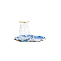 Karaca Rosa Set of 6 Tea Cups Blue | 153.03.06.2033