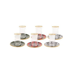 Karaca Ekose Set of 6 Tea Cups | 153.03.06.4618