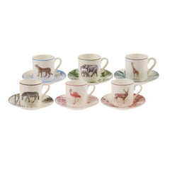 Karaca Jungle Set of 6 Coffee Cups, 80ML | 153.03.06.4676