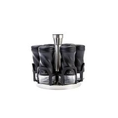 Karaca Tottori Black 7Pcs Round Glass Spice Set | 153.03.06.4744