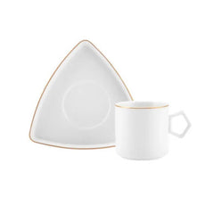 Karaca Geo Set of 6 Porcelain Coffee Cups 90ML |  153.03.06.8330