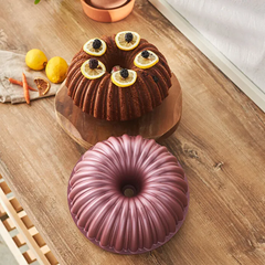 Karaca Cake Pro - Sliced Cast Aluminum Cake Pan - 25.5cm - Pink | 153.03.06.9137