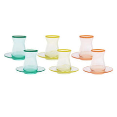 Karaca Sole Set of 6 Tea Cups 130ML | 153.03.06.9833