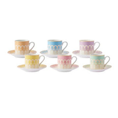 Karaca Melis Set of 6 Coffee Cups 80ML | 153.03.06.9950