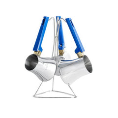 Karaca Piramid 3Pcs Steel Coffee Pot Set, For up to 3-4 cups, Dark Blue | 153.03.08.0408