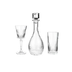 Karaca Verona 25Pcs Glass Set – 1 Carafe 900ML + 12 Soft Drink Glasses 440ML + 12 Glasses 300ML | 153.03.08.0599