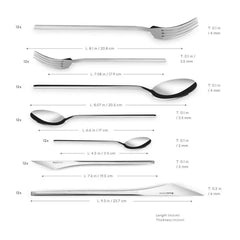 Karaca Look - 84-Piece 316+ Stainless Steel Cutlery Set - 12 People - Silver | 153.03.08.1399