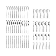 Karaca Dora Platinum - 84-Piece 316+ Stainless Steel Cutlery Set - 12 People - Silver | 153.03.08.1444