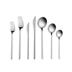 Karaca Focus - 84-Piece 18/10 Stainless Steel Cutlery Set - 12 People - Platinum | 153.03.08.1807