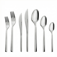 Karaca New Everest - 84-Piece 18/10 Stainless Steel Cutlery Set - 12 People - Platinum | 153.03.08.1815