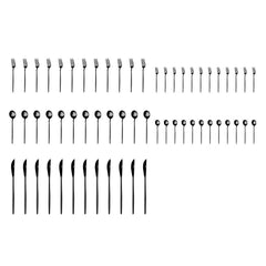 Karaca Orion - 30-Piece Stainless Steel Cutlery Set - 6 People - Shiny Black | 153.03.08.1906