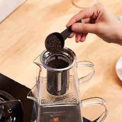 Karaca Giza - Borosilicate Glass Teapot Set - 450ml + 1.5L - Stainless Steel Strainer | 153.03.08.2334