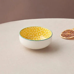 Karaca Floral Yellow Round Snack Bowl 10cm | 153.03.08.2974