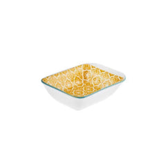 Karaca Floral Yellow Rectangle Snack-Saucer Bowl 11cm |  153.03.08.2994
