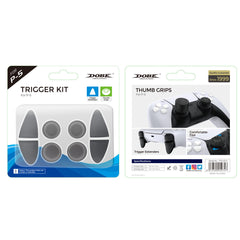 DOBE 8-Piece Trigger and Thumb Grip Kit for PS5 – Black | TP5-0513