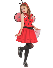 Ladybug Costume (Dress, Belt, Wings, Hairband, Bow) | 091023