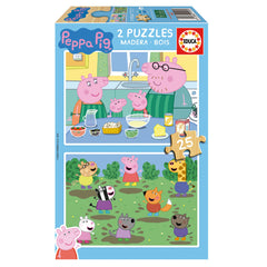 Educa Peppa Pig 2 Wooden Puzzles - 25 pcs | 19995