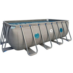 Jilong Avenli Clearview Rectangular Frame Pool Set with Filter Pump - 400×207×122cm | 12263EUV92