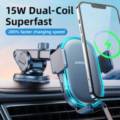 JOYROOM JR-ZS299 Dual-Coil Wireless Car Charger Holder | JR-ZS299