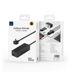 WIWU 100W GaN Power Strip/ EU Wi-S004 Black | WI-S004-BLK
