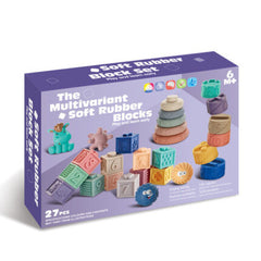 The Multivariant Soft Rubber Blocks Set - 27 Pieces | 1108