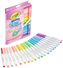 Crayola 20 SuperTips Washable Pastel Markers | CY587517