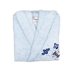 Karaca Home Airship 6-8 Years Old Child Bathrobe – Blue – 100% Cotton | 200.16.01.0096