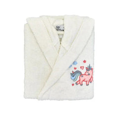 Karaca Home Digna 6-8 Years Old Child Bathrobe – Off-White – 100% Cotton | 200.16.01.0097