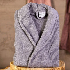 Karaca Home Charm Exclusive Grey Bathrobe S/M – 100% Combed Cotton | 200.16.01.0155
