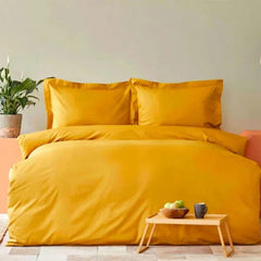 Karaca Home Back To Basic Mustard 100% Cotton Double Duvet Cover Set | 200.18.01.0049