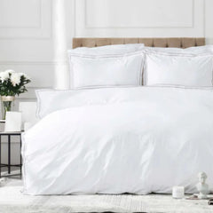 Karaca Home White Collection Victorie Percale Double Duvet Cover Set Piccolo Grey | 200.20.01.0107