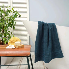 Karaca Home Daily Soft 100% Cotton Face Towels 50x90cm Dark Petrol | 200.20.01.0303