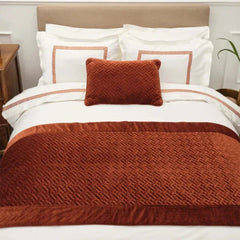 Karaca Home White Col Bruce Cinnamon Bed Runner Set | 200.21.01.0072