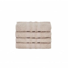 Karaca Home Road 100% Cotton 4Pcs Face Towels Set 50x90cm Beige | 200.21.01.0734