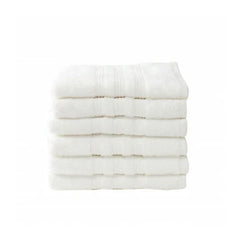 Karaca Home Road 100% Cotton 6Pcs Face Towels Set 50x90cm Off-White | 200.21.01.0737