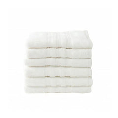 Karaca Home Road 100% Cotton 6Pcs Face Towels Set 50x90cm Off-White | 200.21.01.0737